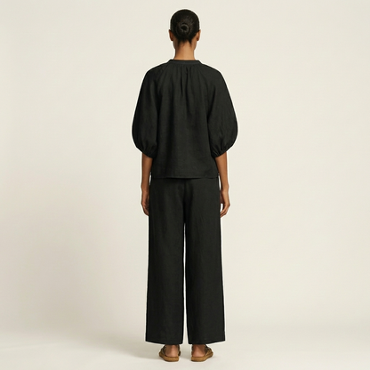 Marlowe | Set con Maniche a Puff e Zip Frontale