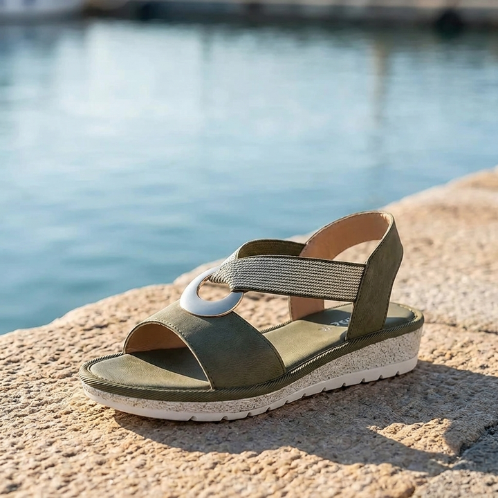 Marlenia | Sandali Piattaforma con Fibbia in Metallo