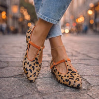 Ballerine Celeste con Doppia Fibbia