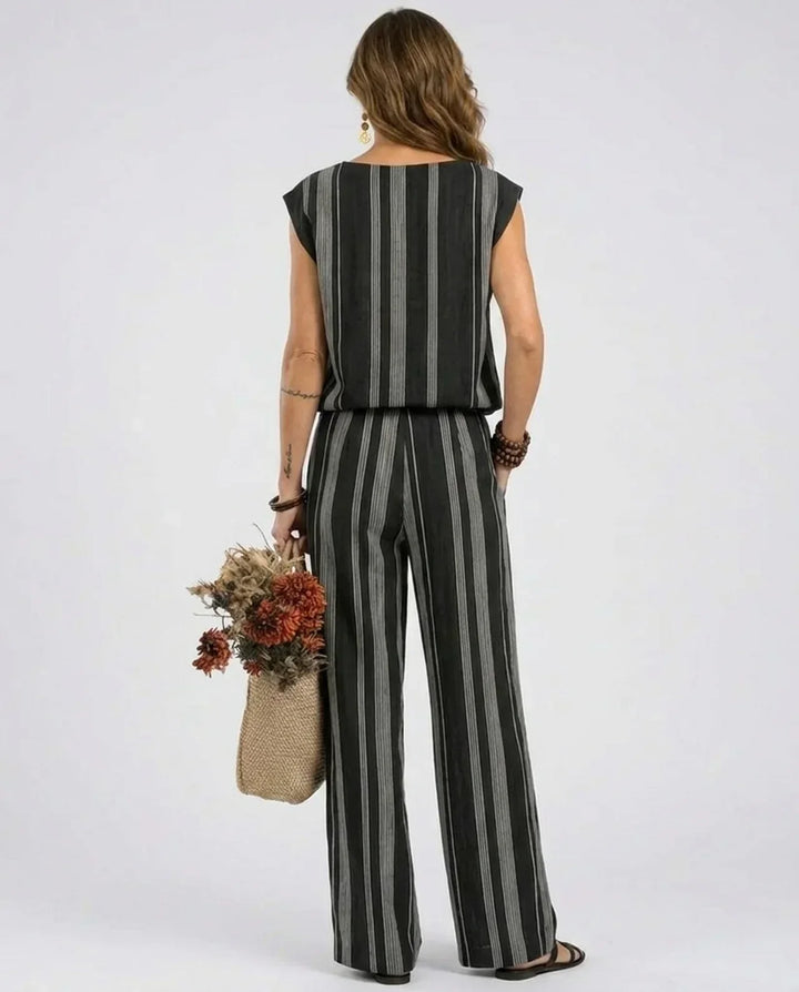 Alessia - Set elegante a due pezzi a righe