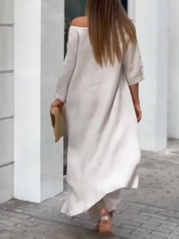 Set due pezzi di colore solido alla moda