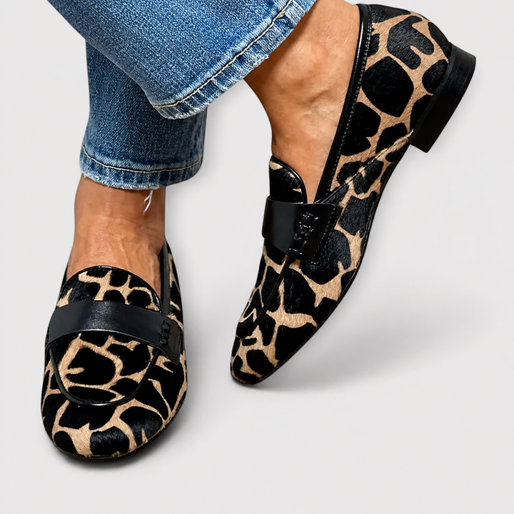 Léonie | Mocassini con stampa leopardata