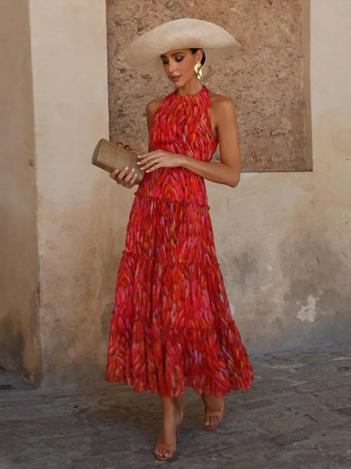 Mariela Completo di Vestito Maxi Stampato e Giacca