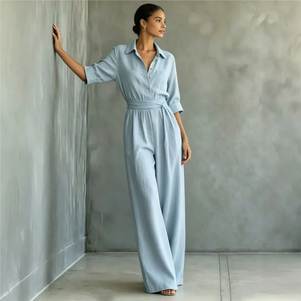 Elena Mono Elegante con Vita Regolabile e Pantaloni Ampi