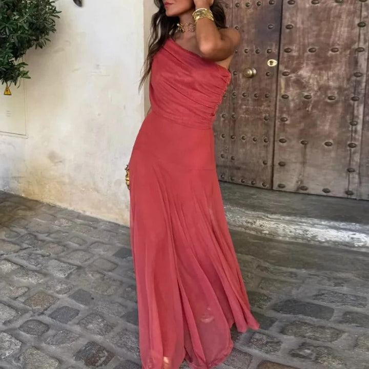 Estefanía Vestito Maxi con Spalle Scoperte e Aperture