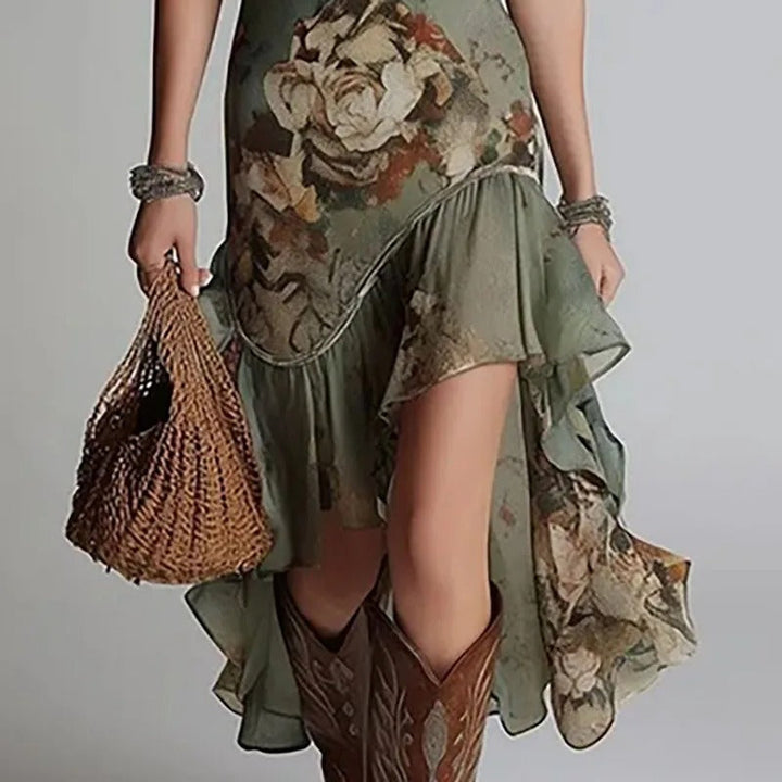 Bianca Vestito Maxi Floreale