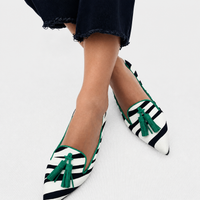 Riane | Mocassini verdi con stampa zebra