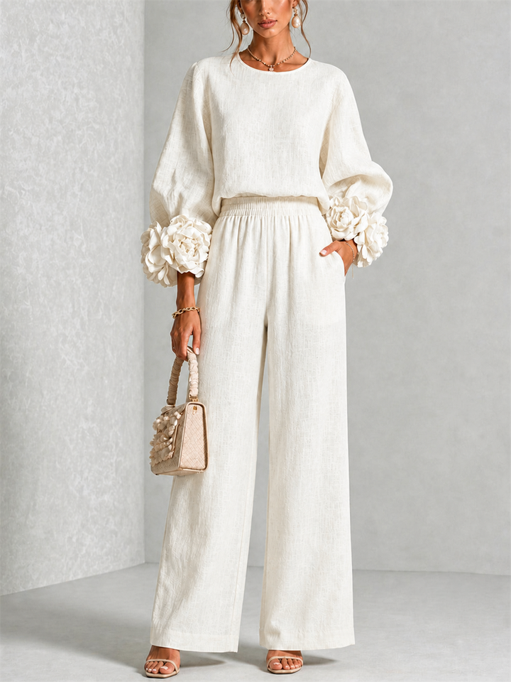 Carys | Set Due Pezzi con Cuffie Floreali