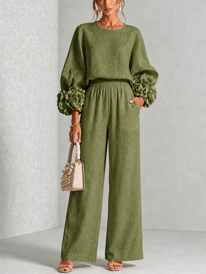 Carys | Set Due Pezzi con Cuffie Floreali