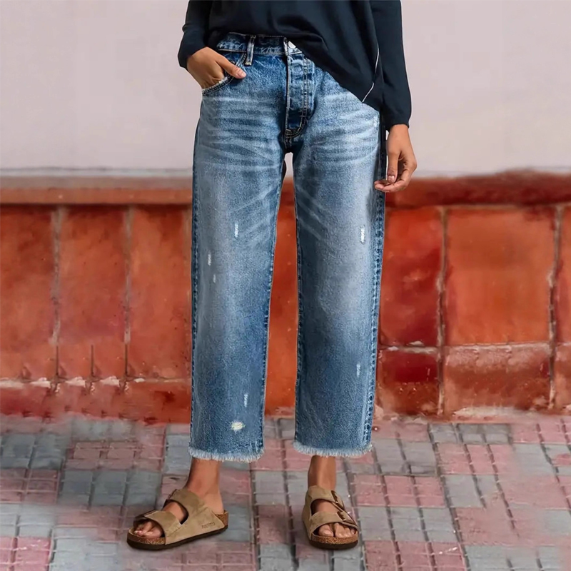 Aberjean | Jeans dritti cropped retro