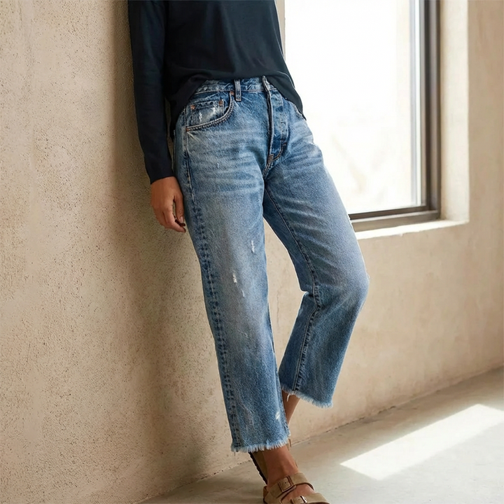 Aberjean | Jeans dritti cropped retro