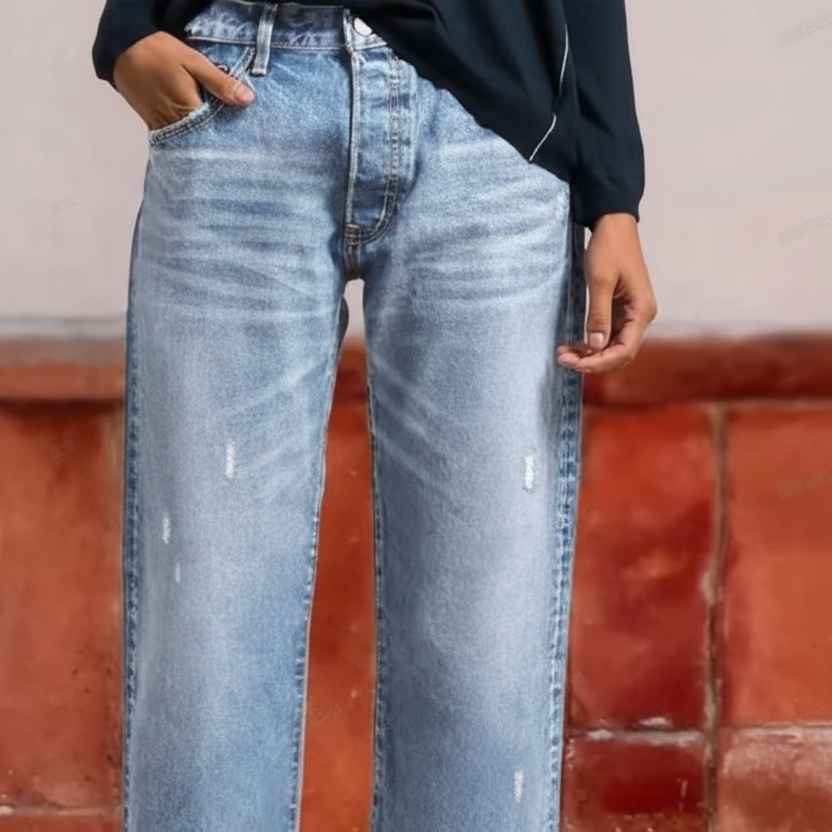 Aberjean | Jeans dritti cropped retro