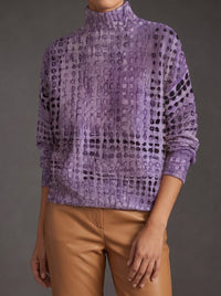Ysolde™ | Maglione a Collo Alto in Lavanda